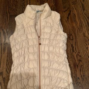 Athleta ballet pink puffer vest XS